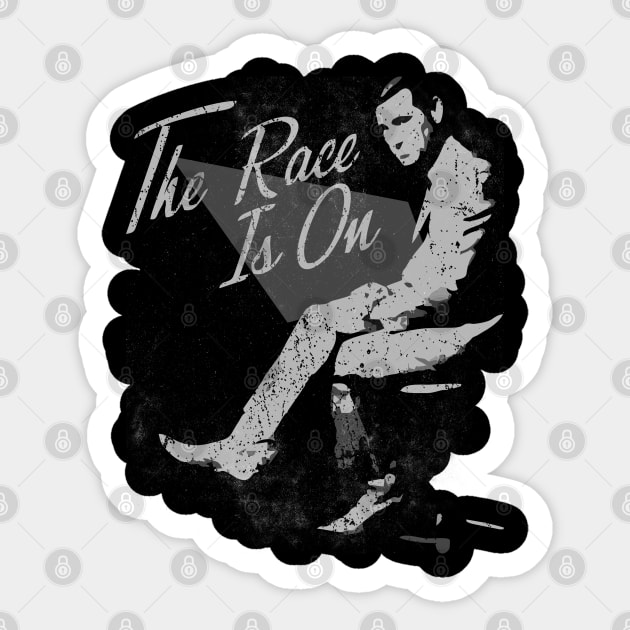 Vintage art- the george jones-the racee is on Sticker by ANIMALLL